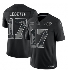 Men's Carolina Panthers #17 Xavier Legette Black F.U.S.E. 2026 Salute to Service Limited Football Stitched Jersey