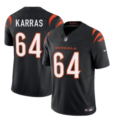 Men's Cincinnati Bengals #64 Ted Karras Black 2025 F.U.S.E. Vapor Untouchable Limited Stitched Football Jersey