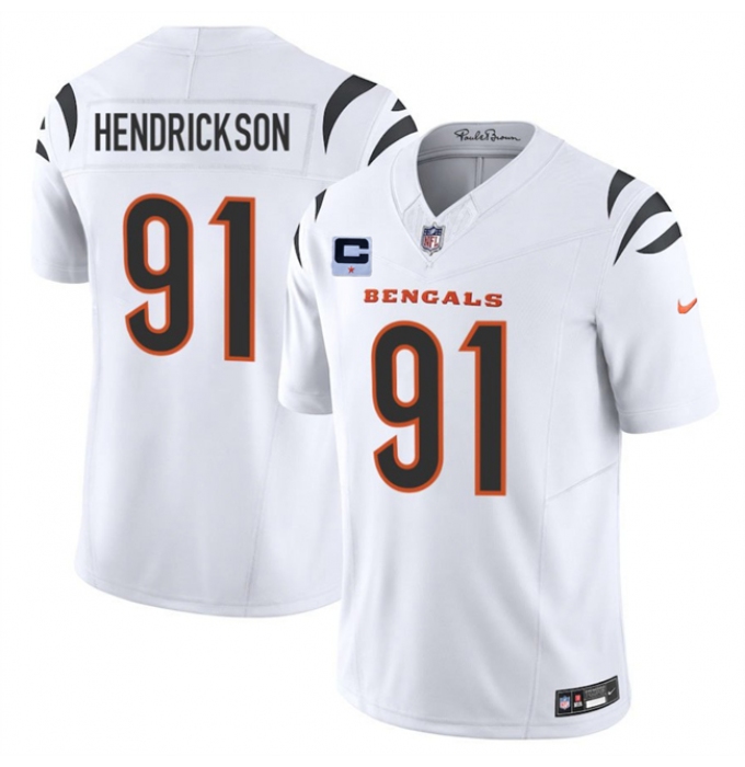 Men's Cincinnati Bengals #91 Trey Hendrickson White 2025 F.U.S.E. With 1-Star C Vapor Untouchable Limited Stitched Football Jersey