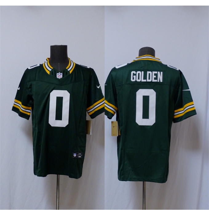 Men's Green Bay Packers #0 Matthew Golden Green Vapor 2025 F.U.S.E. Limited Football Stitched Jersey