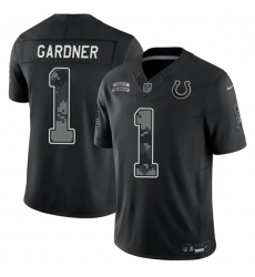 Men's Indianapolis Colts #1 Sauce Gardner Black 2026 F.U.S.E. Salute to Service Limited Football Stitched Jersey