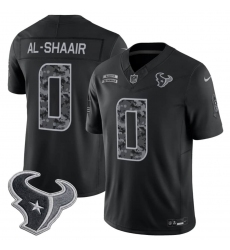 Men's Houston Texans #0 Azeez Al-Shaair Black F.U.S.E. 2026 Salute to Service Limited Football Stitched Jersey