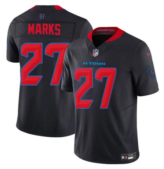 Men's Houston Texans #27 Woody Marks Navy 2nd Alternate 2025 F.U.S.E. Vapor Limited Football Stitched Jersey