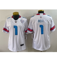 Women's Houston Texans #1 Tank Dell White 2026 F.U.S.E. Rivalries Collection Limited Stitched Football Jersey(Run Small)