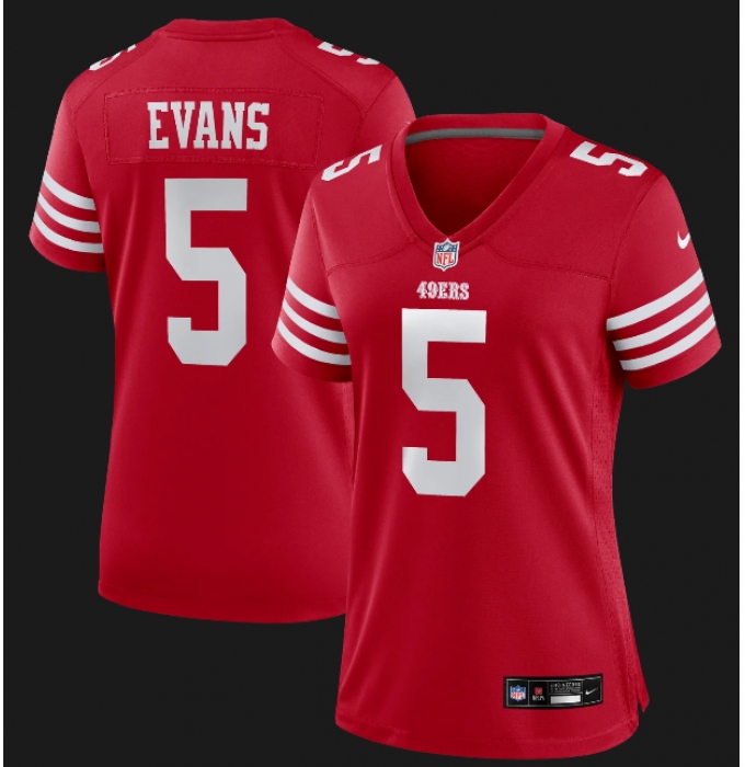 Women San Francisco 49ers #5 Mike Evans Red 2026 Vapor Untouchable Limited Stitched Football Jersey
