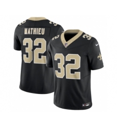 Men's New Orleans Saints #32 Tyrann Mathieu Black 2023 F.U.S.E. Vapor Untouchable Limited Stitched Jersey