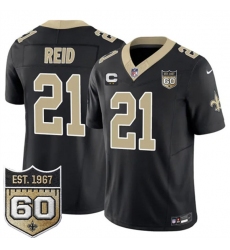 Men's New Orleans Saints #55 Kaden Elliss Black 2026 F.U.S.E With 1-Star C And 60th Anniversary Vapor Limited Football Stitched Jersey