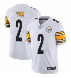 Men's Pittsburgh Steelers #2 Michael Vick White Nike Draft Vapor Limited Jersey