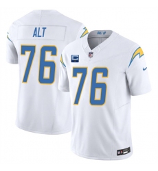 Men's Los Angeles Chargers #76 Joe Alt White 2025 F.U.S.E With 1-Star C Vapor Limited Stitched Football Jersey