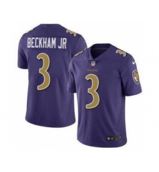 Nike Baltimore Ravens #3 Odell Beckham Jr Purple Color Rush Limited Jersey