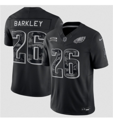 Men's Philadelphia Eagles #26 Saquon Barkley Black F.U.S.E. 2026 Salute to Service Limited Football Stitched Jersey