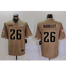 Men's Philadelphia Eagles #26 Saquon Barkley Camo Salute To Service Limited Stitched Jersey