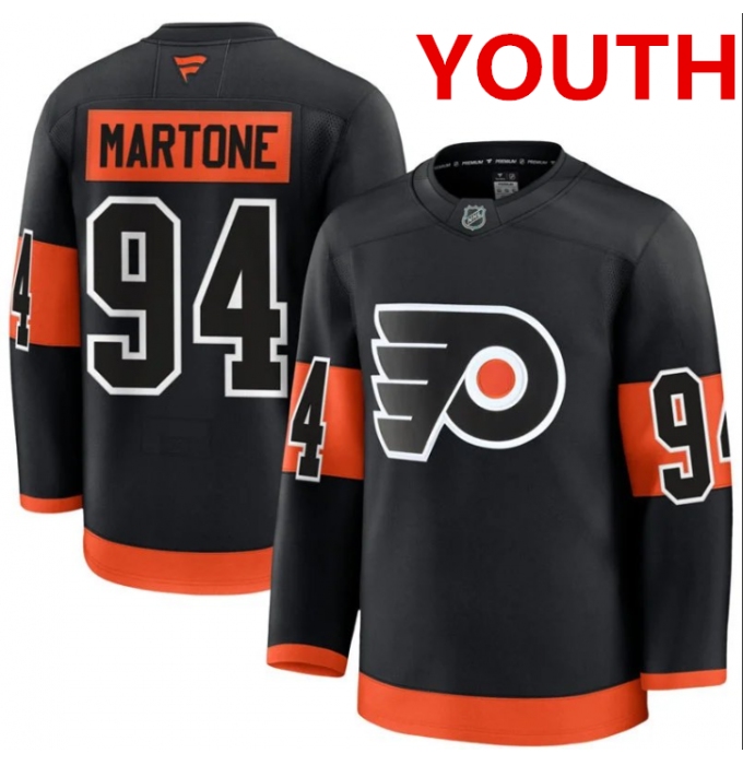 Youth Philadelphia Flyers #94 Porter Martone Fanatics Black Alternate Premium Jersey