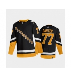 Men's Pittsburgh Penguins #77 Jeff Carter Black 2021-2022 Stitched Jersey