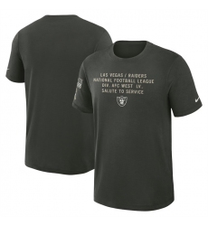 Men's Las Vegas Raiders Dark Green 2025 Salute to Service Sideline Slub Dri-FIT T-Shirt