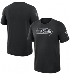 Men's Seattle Seahawks Black 2026 Salute to Service Slub T-Shirt
