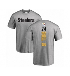 Pittsburgh Steelers #24 Benny Snell Jr. Ash Backer T-Shirt