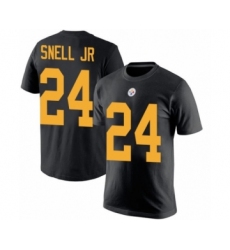 Pittsburgh Steelers #24 Benny Snell Jr. Black Rush Pride Name & Number T-Shirt