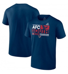 Men's Houston Texans Navy 2023 AFC South Division Champions Conquer T-Shirt