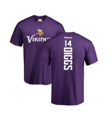 Football Minnesota Vikings #14 Stefon Diggs Purple Backer T-Shirt
