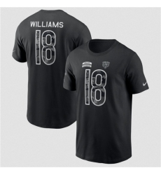 Men's Chicago Bears #18 Caleb Williams Black 2026 Salute to Service Name & Number T-Shirt