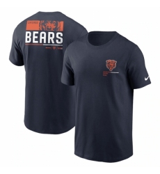 Men's Chicago Bears Navy Team Incline T Shirt