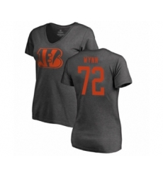 Football Women's Cincinnati Bengals #72 Kerry Wynn Ash One Color T-Shirt