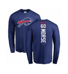 Football Buffalo Bills #60 Mitch Morse Royal Blue Backer Long Sleeve T-Shirt