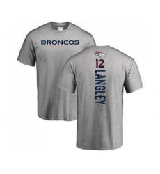 Football Denver Broncos #12 Brendan Langley Ash Backer T-Shirt