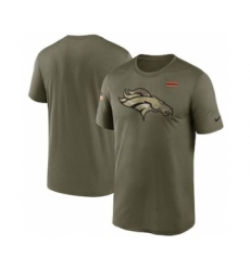 Men's Denver Broncos Football Olive 2021 Salute To Service Legend Performance T-Shirt