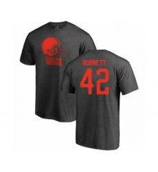 Football Cleveland Browns #42 Morgan Burnett Ash One Color T-Shirt