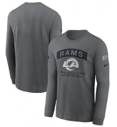 Men's Los Angeles Rams Gray 2026 Salute to Service Long Sleeve T-Shirt