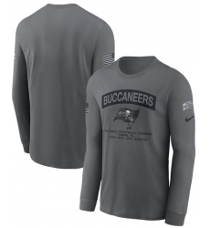 Men's Tampa Bay Buccaneers Gray 2026 Salute to Service Long Sleeve T-Shirt
