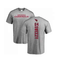 Football Arizona Cardinals #64 J.R. Sweezy Ash Backer T-Shirt