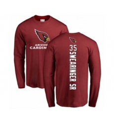 NFL Nike Arizona Cardinals #35 D.J. Swearinger SR Maroon Backer Long Sleeve T-Shirt