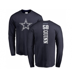 Football Dallas Cowboys #58 Robert Quinn Navy Blue Backer Long Sleeve T-Shirt