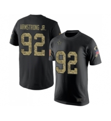 Football Men's Dallas Cowboys #92 Dorance Armstrong Jr. Black Camo Salute to Service T-Shirt