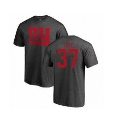 Football New York Giants #37 Julian Love Ash One Color T-Shirt