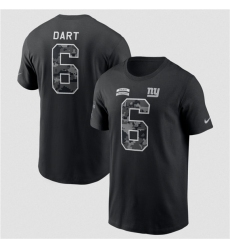 Men's New York Giants #6 Jaxson Dart Black 2026 Salute to Service Name & Number T-Shirt