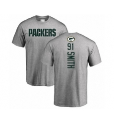Football Green Bay Packers #91 Preston Smith Ash Backer T-Shirt