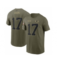 Men's Green Bay Packers Davante Adams Football Camo 2021 Salute To Service Name & Number T-Shirt