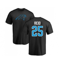 Football Carolina Panthers #25 Eric Reid Black Name & Number Logo T-Shirt