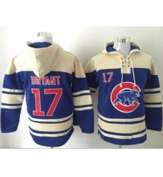 Cubs #17 Kris Bryant Blue Sawyer Hooded Sweatshirt MLB Hoodie