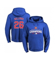 Cubs #26 Billy Williams Blue 2016 World Series Champions Pullover MLB Hoodie