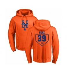 Baseball New York Mets #39 Edwin Diaz Orange RBI Pullover Hoodie