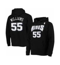 Men's Sacramento Kings #55 Jason Williams 2021 Black Pullover Basketball Hoodie