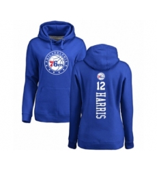 Basketball Women's Philadelphia 76ers #12 Tobias Harris Royal Blue Backer Pullover Hoodie