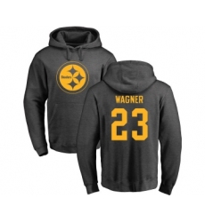 Football Pittsburgh Steelers #23 Mike Wagner Ash One Color Pullover Hoodie