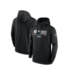 Men's Pittsburgh Steelers 2022 Black Crucial Catch Therma Performance Pullover Hoodie