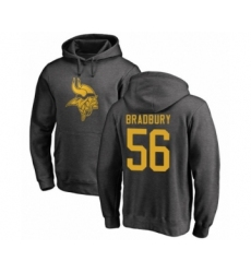 Football Minnesota Vikings #56 Garrett Bradbury Ash One Color Pullover Hoodie